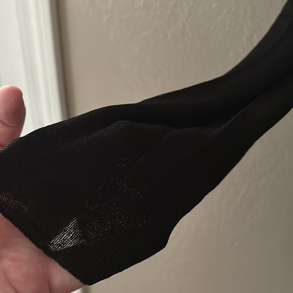 Eileen Fisher Women’s 2 Tier Open Front Cardigan Black XS Oversized Semi Sheer - Picture 2 of 7